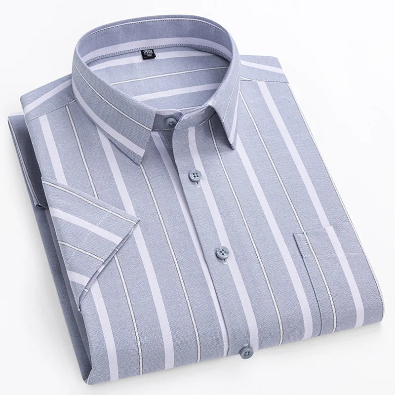 Stellan | Men’s Striped Short Sleeve Button Up Shirt