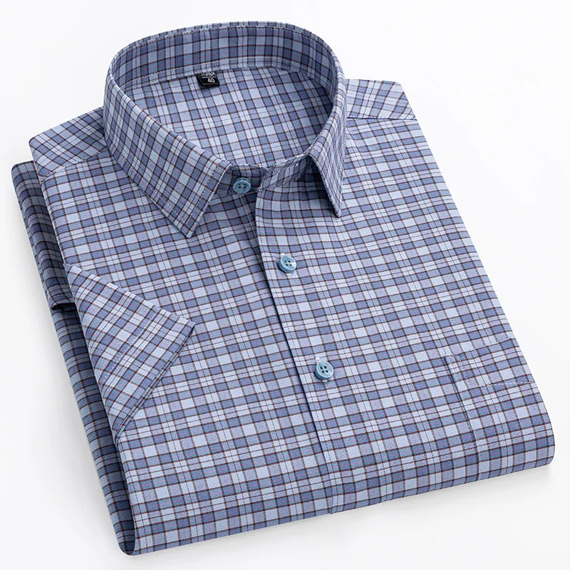 Stellan | Men’s Striped Short Sleeve Button Up Shirt