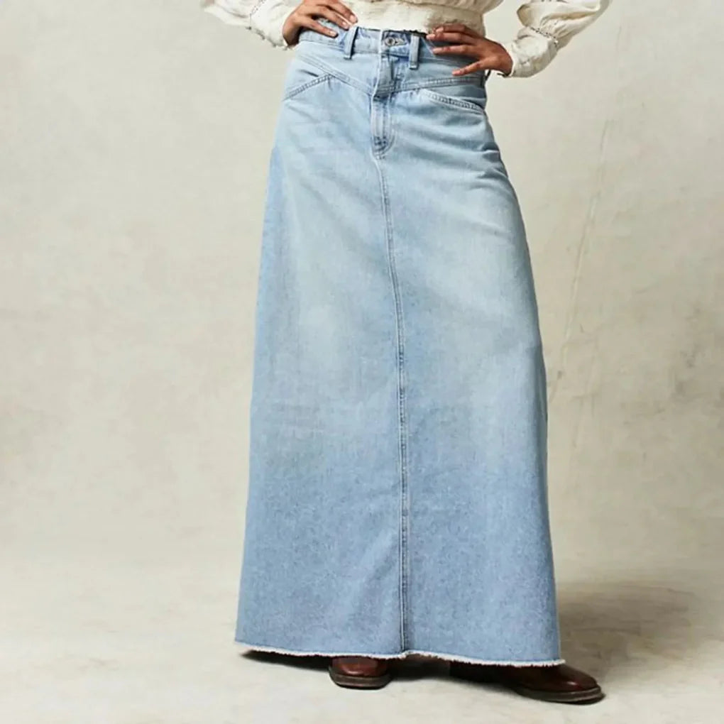 Marianne | Women’s High-Waist Straight-Fit Denim Skirt