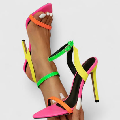 Amaris | Women’s Elegant Colorblock Strappy Heels