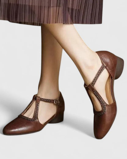Vivian | Women’s Elegant T-Strap Flat Shoes