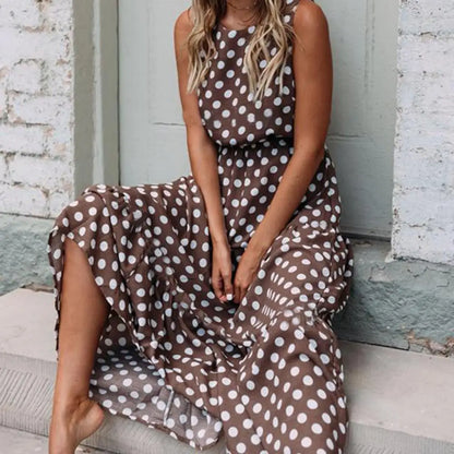 Georgina | Women’s Polka Dot Sleeveless Spring Casual Dress