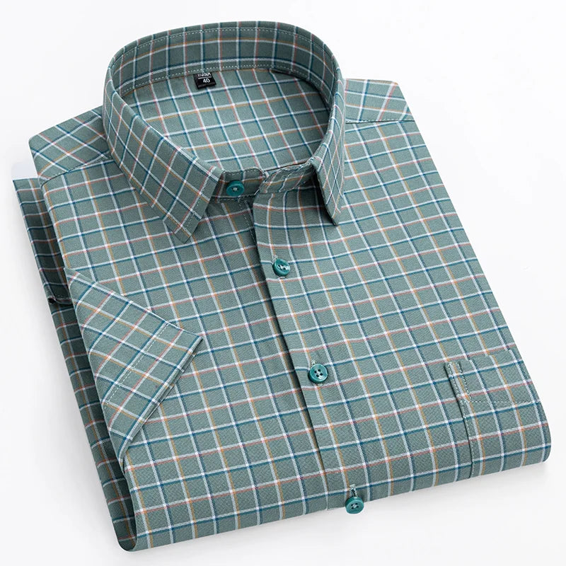 Stellan | Men’s Striped Short Sleeve Button Up Shirt