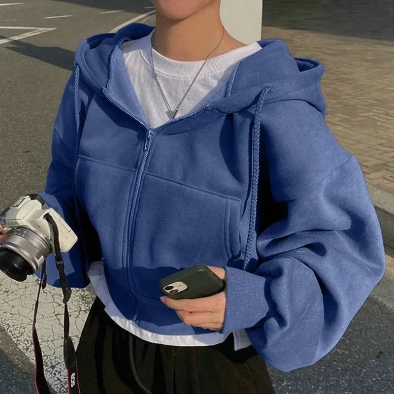 Blair | Women’s Cropped Zip-Up Hoodie with Modern Streetwear Fit