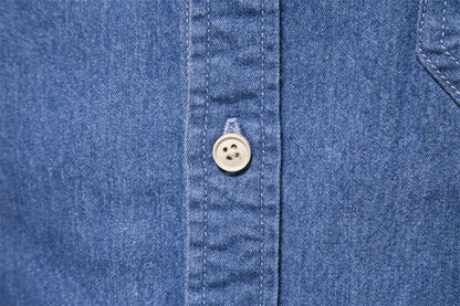 James | Men’s Light Blue Denim Button Up Shirt