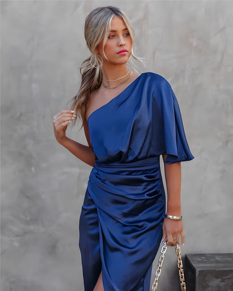 Serena | Women’s Asymmetrical Off-Shoulder Dress