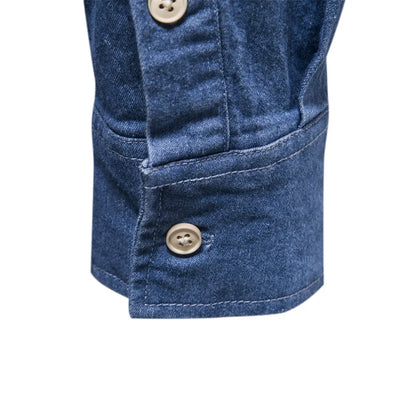 James | Men’s Light Blue Denim Button Up Shirt