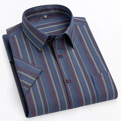 Stellan | Men’s Striped Short Sleeve Button Up Shirt