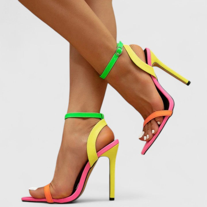 Amaris | Women’s Elegant Colorblock Strappy Heels