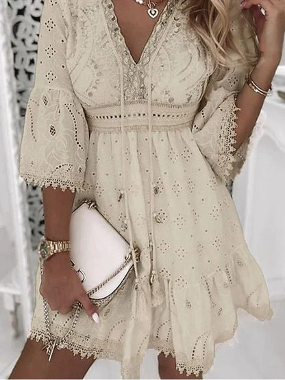 Clarissa | Women’s Spring Embroidered Midi Dress