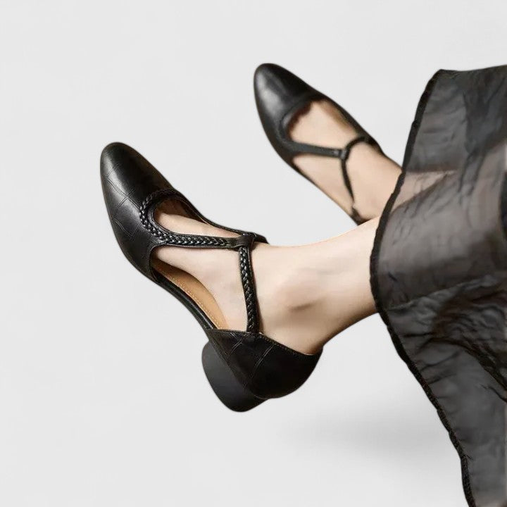Vivian | Women’s Elegant T-Strap Flat Shoes