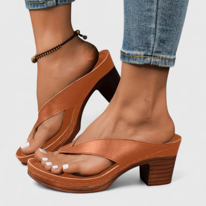 Allen | Women’s Orthopedic Toe Ring Block Heel Sandals