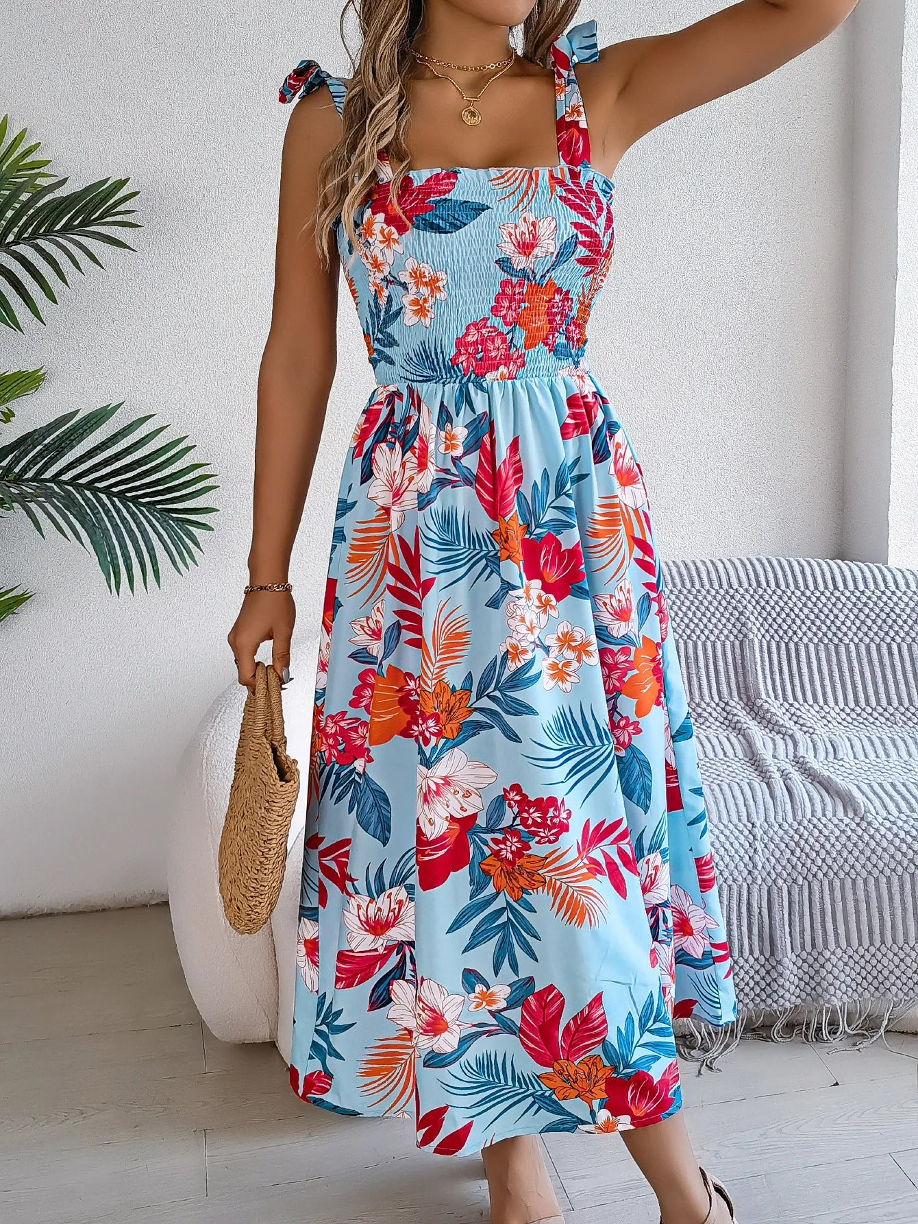 Brianna | Women’s Floral Spring  Dress with Flowy Fit