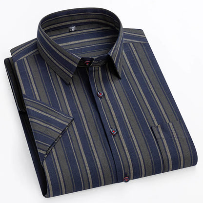 Stellan | Men’s Striped Short Sleeve Button Up Shirt