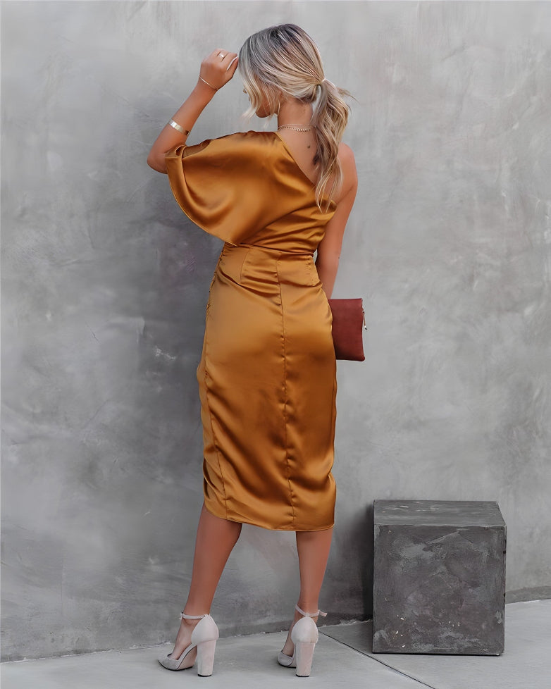 Serena | Women’s Asymmetrical Off-Shoulder Dress