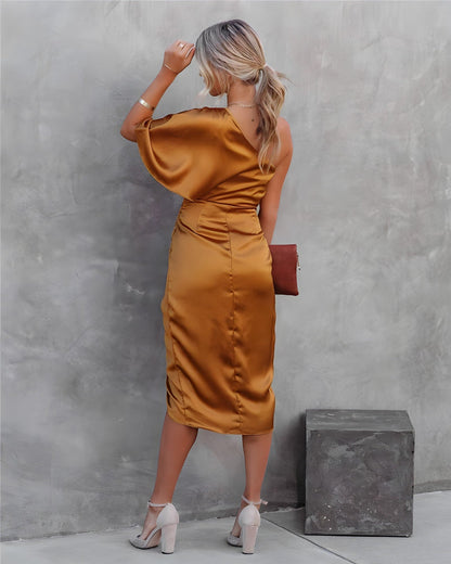Serena | Women’s Asymmetrical Off-Shoulder Dress