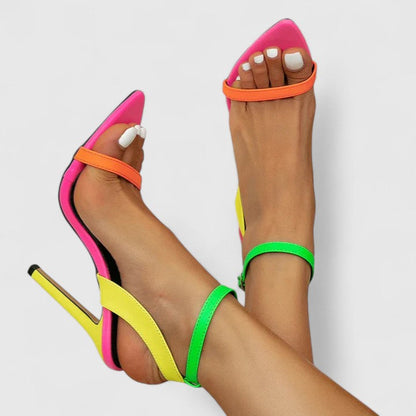 Amaris | Women’s Elegant Colorblock Strappy Heels