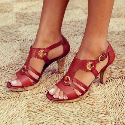 Valora | Women’s Orthopedic Ring Detail Heel Sandals