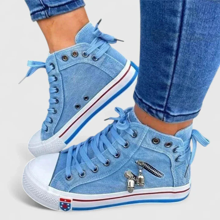 Indigo | Women’s High Top Lace Up Sneakers