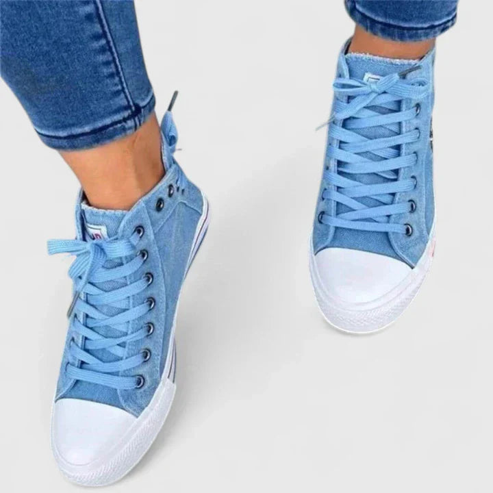 Indigo | Women’s High Top Lace Up Sneakers