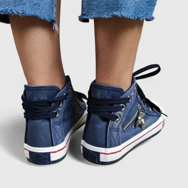 Indigo | Women’s High Top Lace Up Sneakers