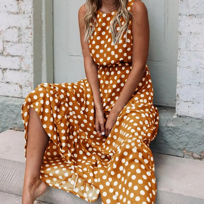 Georgina | Women’s Polka Dot Sleeveless Spring Casual Dress