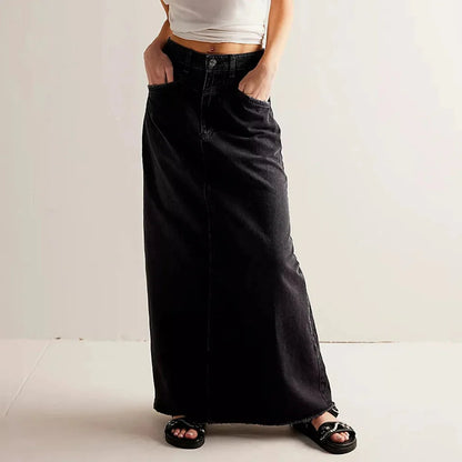 Marianne | Women’s High-Waist Straight-Fit Denim Skirt
