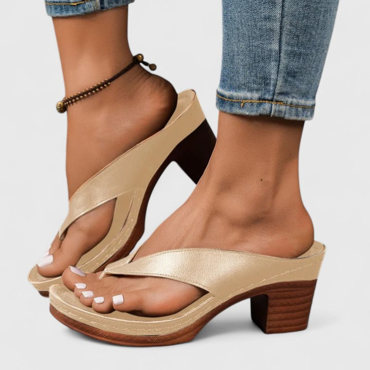 Allen | Women’s Orthopedic Toe Ring Block Heel Sandals
