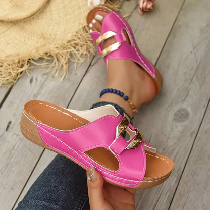 Mirelle | Women’s Orthopedic Buckle Wedge Sandals