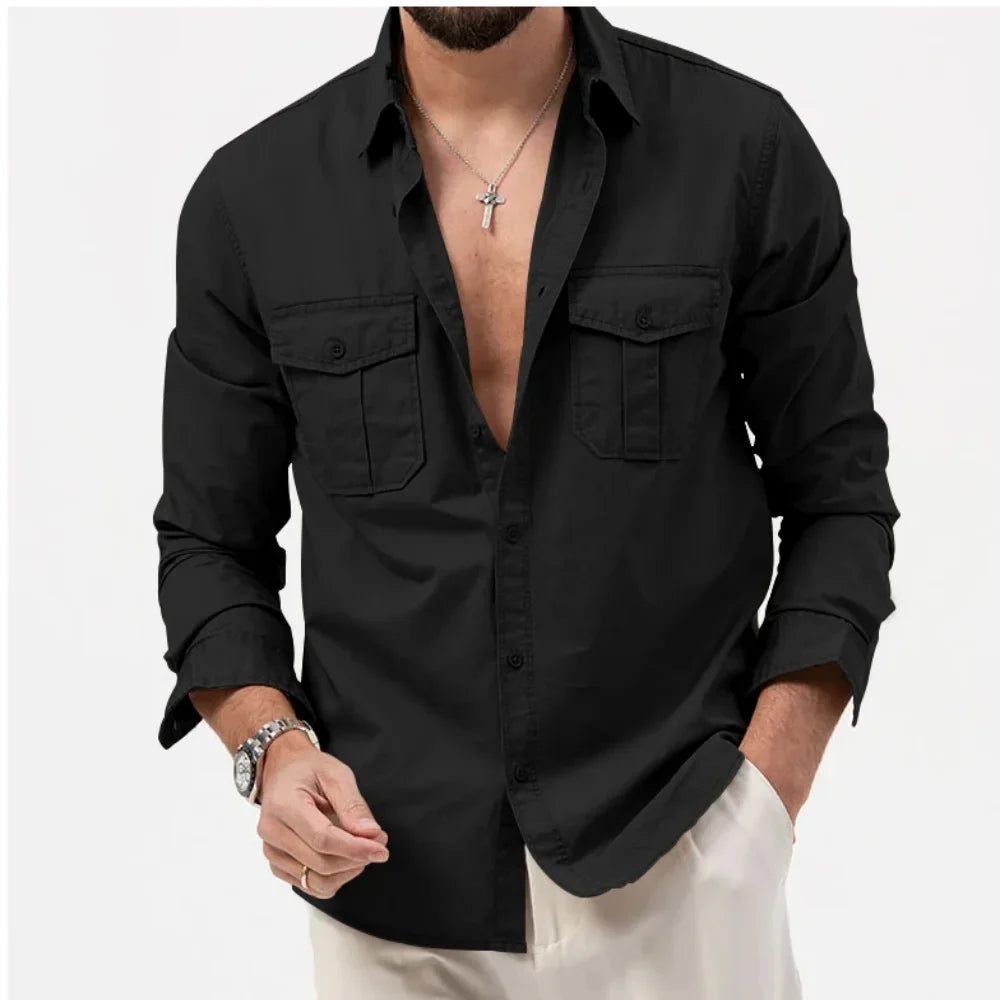 Graham | Men’s Summer Button-Up Shirt with Utility Pockets