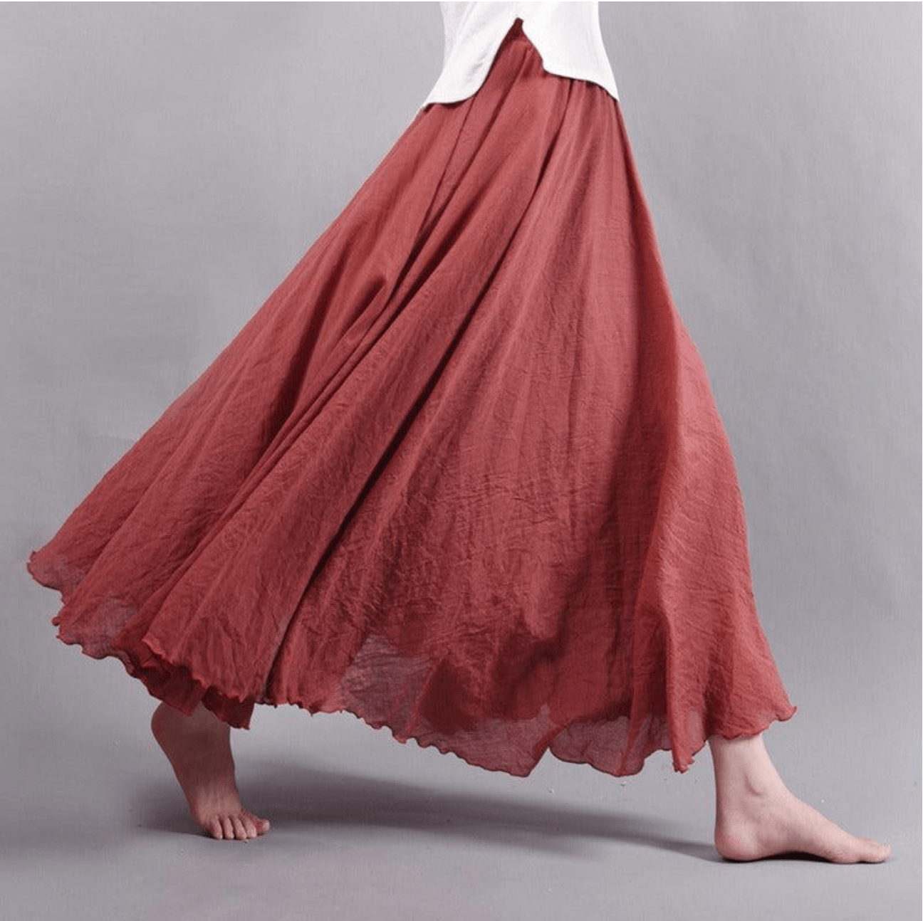 Kenna | Women’s Linen Maxi Skirt with Airy Natural Flow