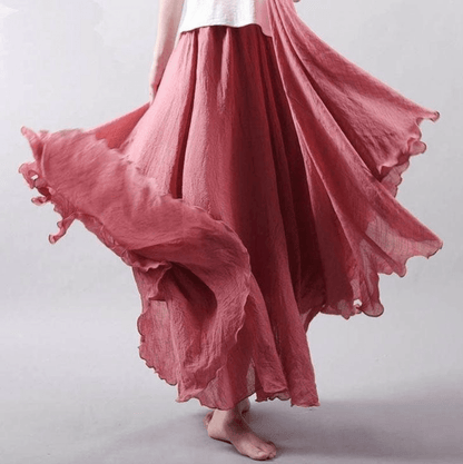 Kenna | Women’s Linen Maxi Skirt with Airy Natural Flow