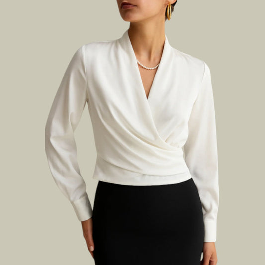 Verity | Women’s Elegant V-Neck Blouse