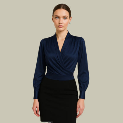 Verity | Women’s Elegant V-Neck Blouse