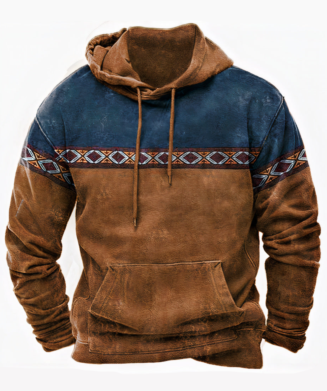 James | Men’s Vintage Chest-Pattern Pullover Hoodie