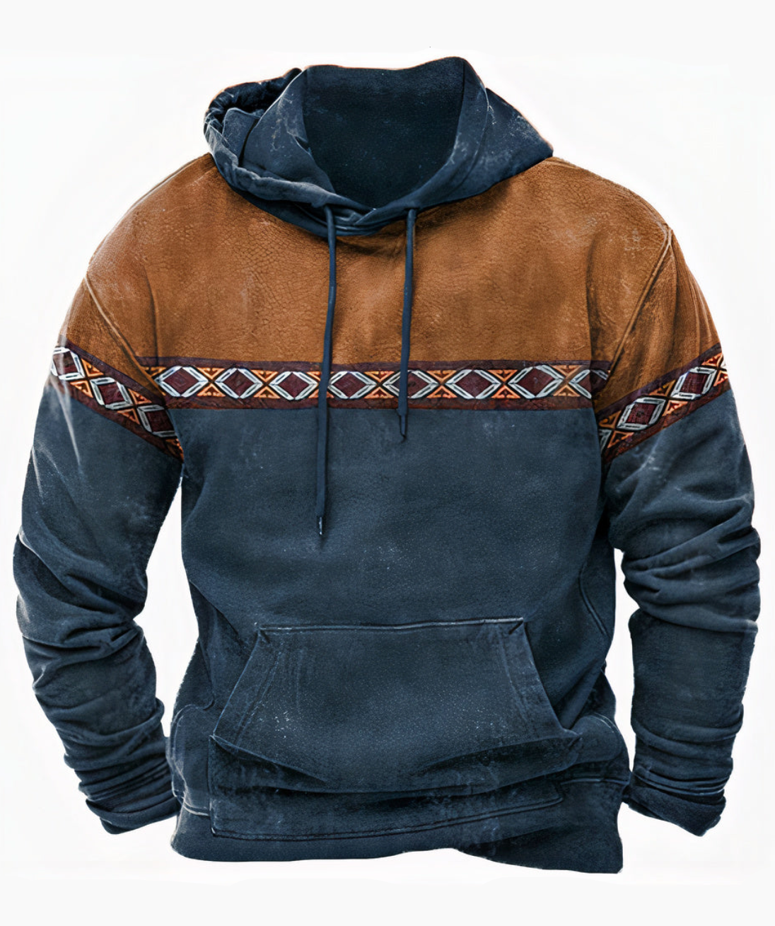 James | Men’s Vintage Chest-Pattern Pullover Hoodie