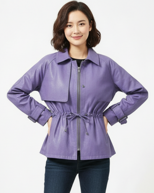 Piper | Women’s Waist Drawstring Collar Jacket