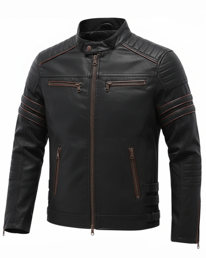 Nath | Men’s Stand Collar Jacket with Zip Front