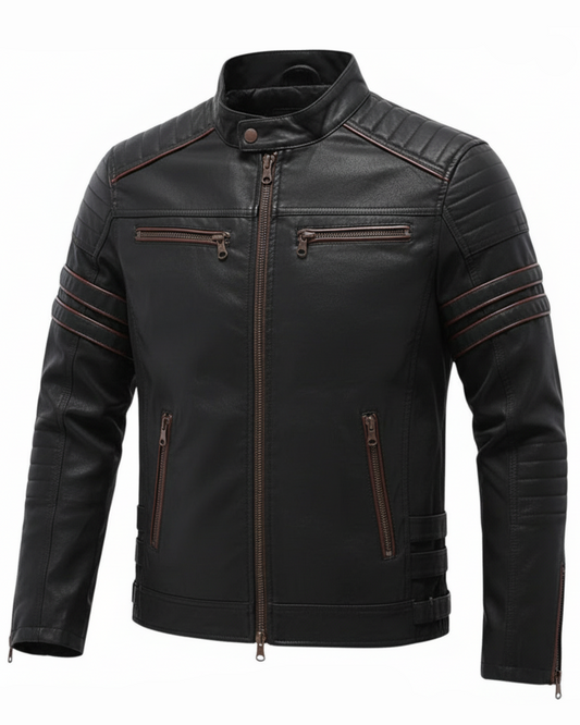 Nath | Men’s Stand Collar Jacket with Zip Front