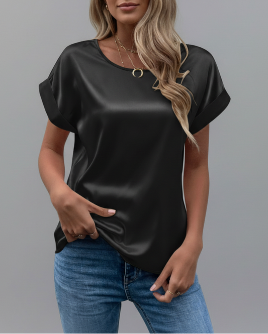 Beatrice | Women’s Relaxed Short-Sleeve Spring Blouse
