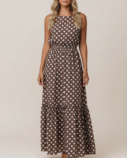 Georgina | Women’s Polka Dot Sleeveless Spring Casual Dress