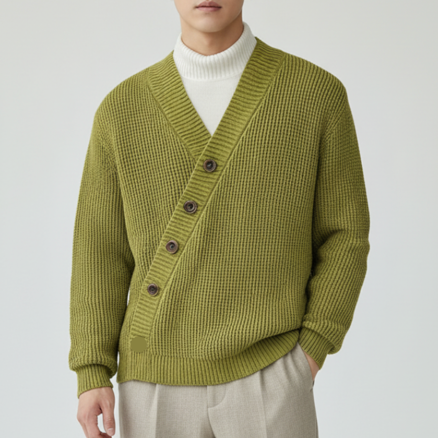 Owen | Men’s Textured Knit Cardigan with Button Front