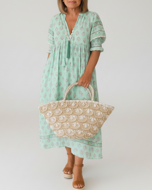 Madison | Women’s Lantern Sleeve Maxi Dress