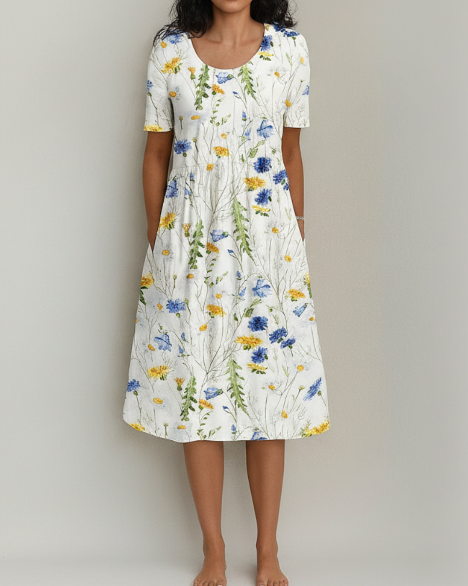 Rosalind | Women’s Vintage Floral Ruffle Spring Dress