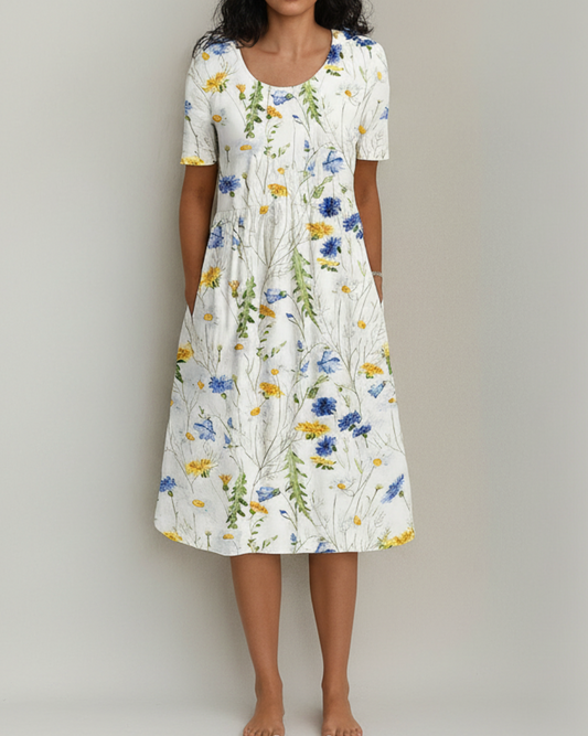 Rosalind | Women’s Vintage Floral Ruffle Spring Dress