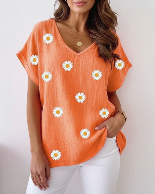 Lydia | Women’s Casual V-Neck Blouse with Floral Print