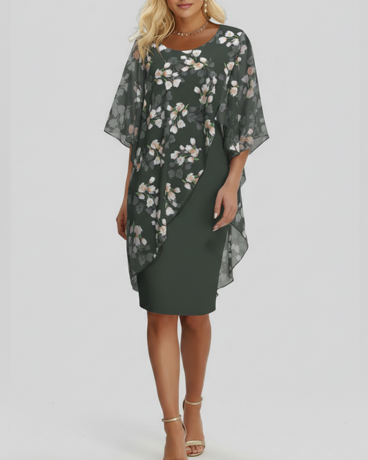 Cheyanne | Women’s Elegant Floral Chiffon Dress