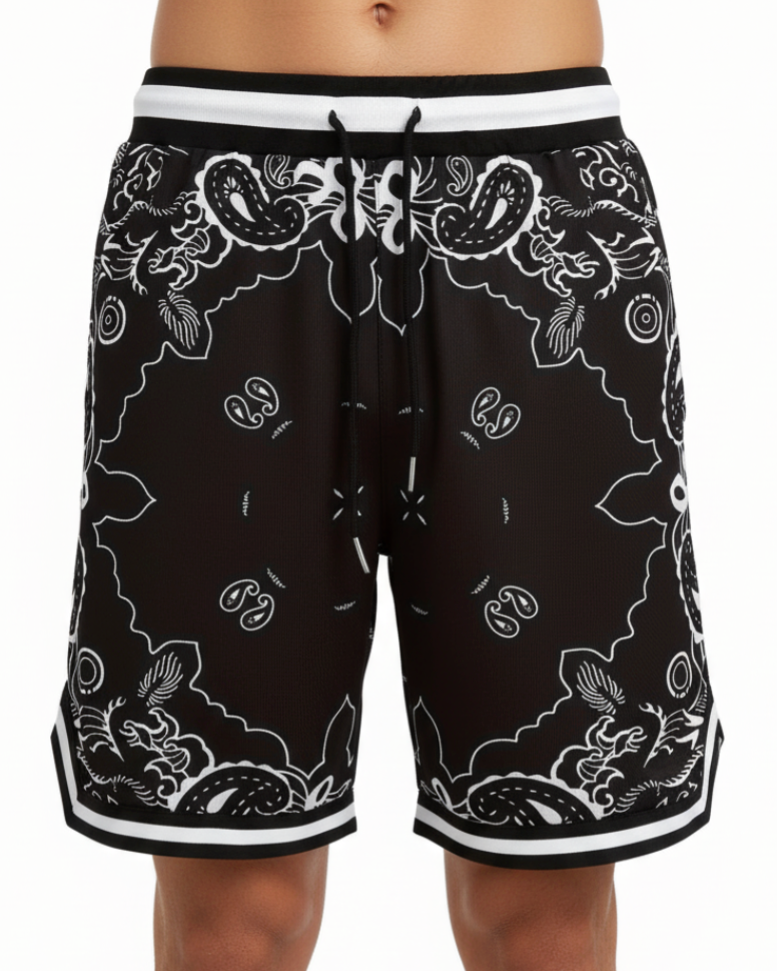 Reid | Men’s Paisley Mesh Shorts with Lightweight Breathable