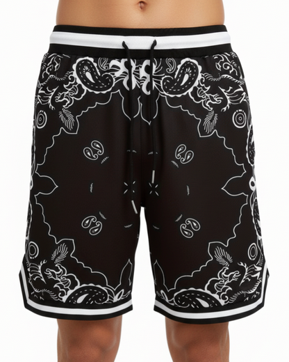Reid | Men’s Paisley Mesh Shorts with Lightweight Breathable