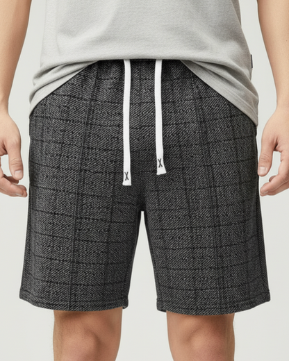 Orson | Men’s Plaid Lounge Shorts with Soft Knit Texture